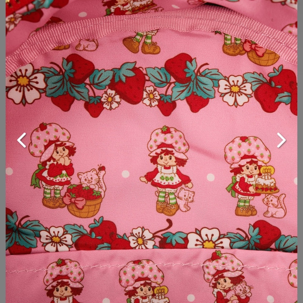 Loungefly Strawberry Shortcake Faux Denim Mini Backpack - Picture 4 of 7